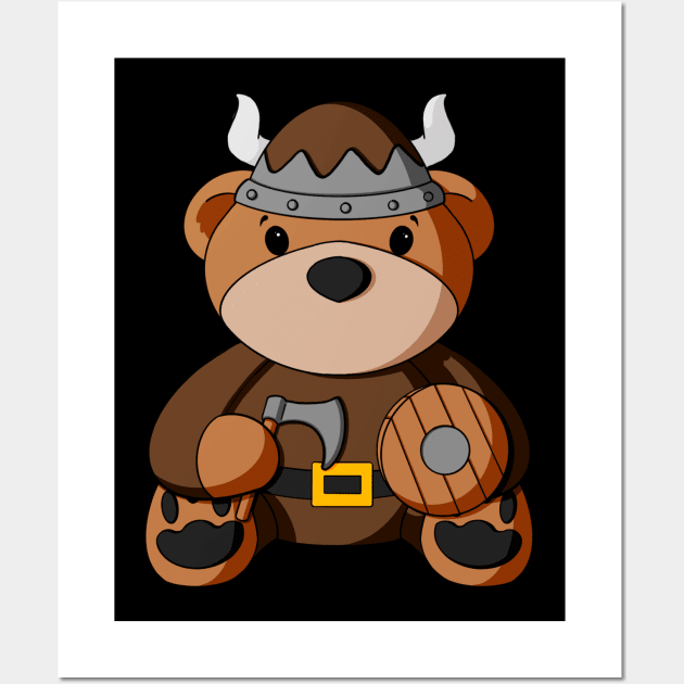 Viking Teddy Bear Wall Art by Alisha Ober Designs